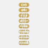 Domed Letter Custom Ring - Gold