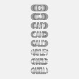Domed Letter Custom Ring - Silver