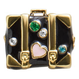 Suitcase with Crystals Bead