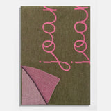 Script Ombre Name Custom Blanket - Olive/Pink