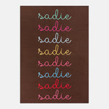 Script Ombre Name Custom Blanket - Chocolate Brown/Multi
