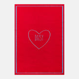 Heartfelt Custom Name Blanket  - Red/Light Blue