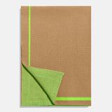 Heartfelt Custom Name Blanket  - Beige/Bright Green