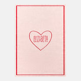 Heartfelt Custom Name Blanket  - White/Red
