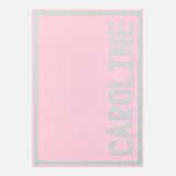 Your Name in Stripes Custom Blanket - Light Pink/Mint