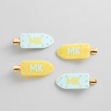 GRWM Custom Creaseless Hair Clip Set - Yellow/Blue