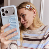 GRWM Custom Creaseless Hair Clip Set - Blue/Brown