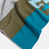 Rugby Stripe Custom Name Blanket - Gray/Multi