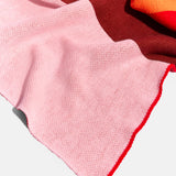Rugby Stripe Custom Name Blanket - Red/Multi