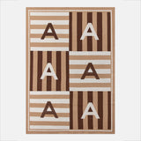 Boxed In Custom Initial Blanket - Beige/Brown
