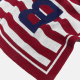 Boxed In Custom Initial Blanket - Maroon/White