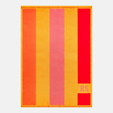 Stripe It Up Custom Initial Blanket - Orange/Pink