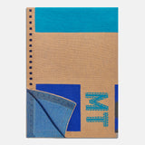 Stripe It Up Custom Initial Blanket - Gray/Blue