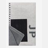 Stripe It Up Custom Initial Blanket - Black/White