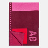 Stripe It Up Custom Initial Blanket - Red/Pink