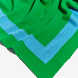 Monogram Custom Blanket - Green/Light Blue