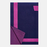Monogram Custom Blanket - Navy/Magenta