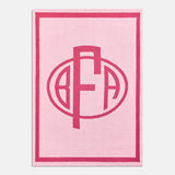 Monogram Custom Blanket - Light Pink/Red