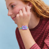 Gem-tastic Kids' Custom Initial Bracelet  - Purple/Turquoise