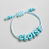 Gloss Pop Kids' Custom Name Bracelet - Turquoise