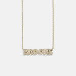 variant:14K Gold Plated Sterling Silver. Pavé Cubic Zirconia Stones