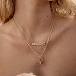 variant:14K Gold Plated Sterling Silver. Pavé Cubic Zirconia Stones