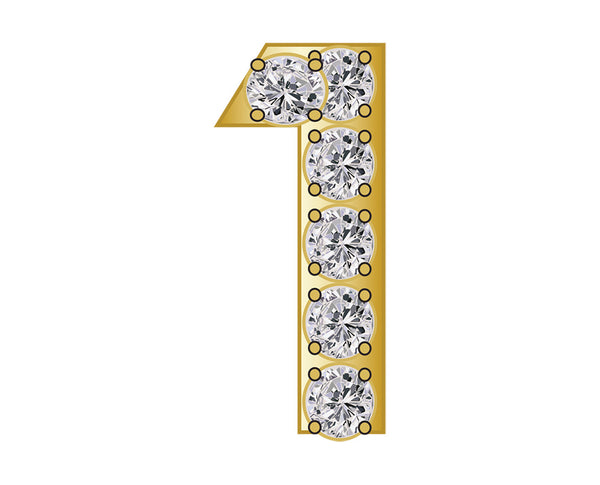 Pavé Number Icon - 1