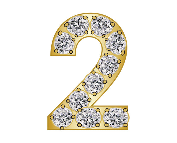 Pavé Number Icon - 2