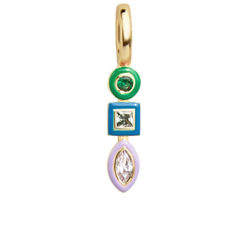 Jeweled Cluster Charm - Multi/Gold