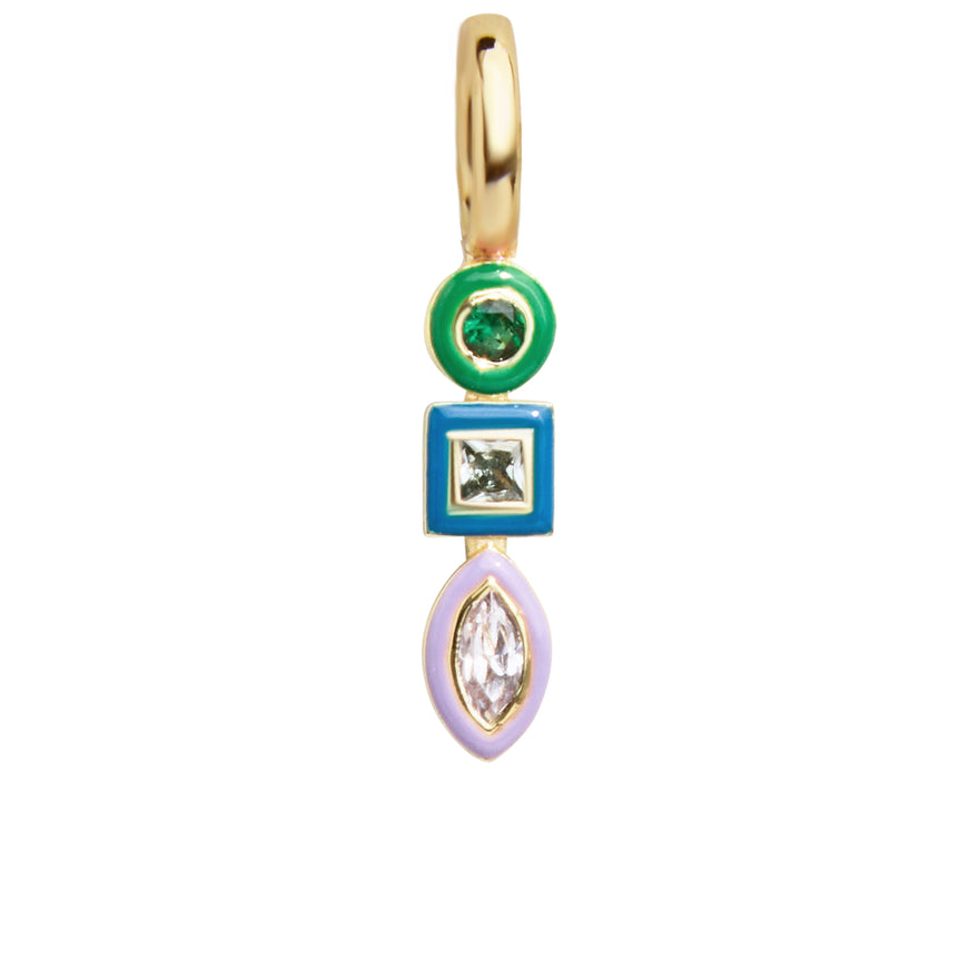Jeweled Cluster Charm - Multi/Gold