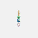 Jeweled Cluster Charm - Multi/Gold