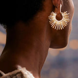 Jaskamal Earrings - Gold/Pavé