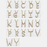 14K Gold Diamond Initial Necklace