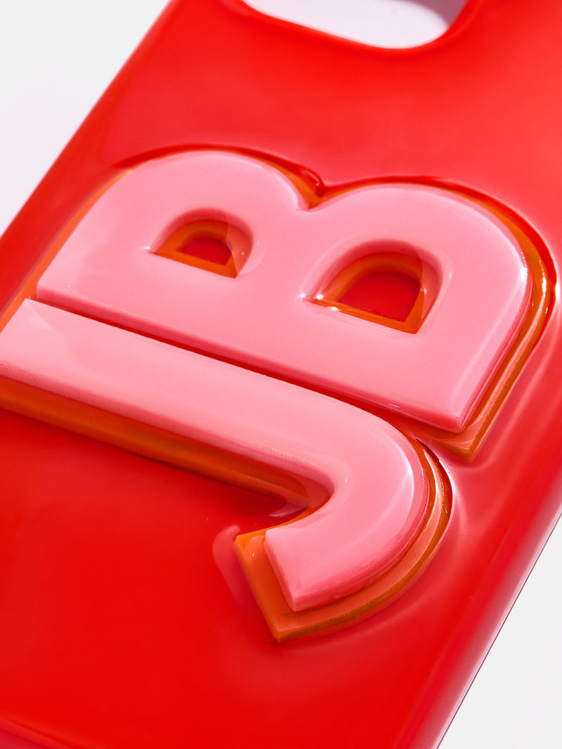 BaubleBar Block Font Custom iPhone Case - Red/Pink - 
    Customizable phone case
  
