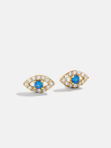 BaubleBar Ivy 18K Gold Stud Earrings - Blue - Get Gifting: Enjoy 20% Off​
