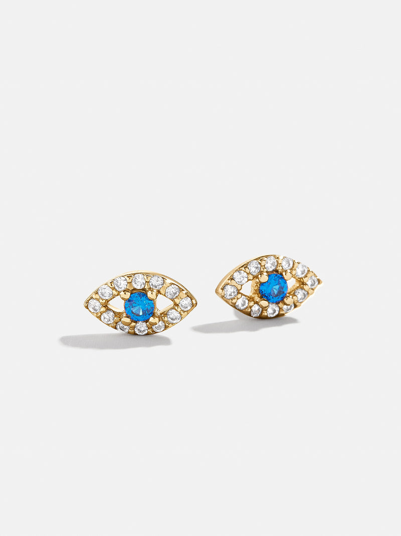 BaubleBar Ivy 18K Gold Stud Earrings - Blue - Get Gifting: Enjoy 20% Off​