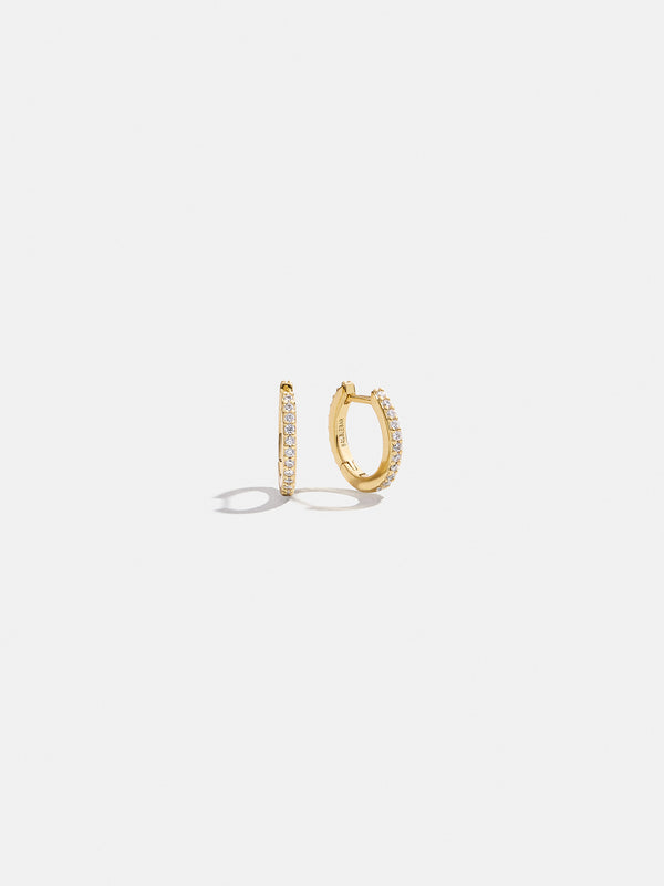 variant:18K Gold Plated Sterling Silver. Pavé Cubic Zirconia Stones