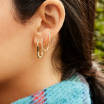 variant:18K Gold Plated Sterling Silver. Pavé Cubic Zirconia Stones