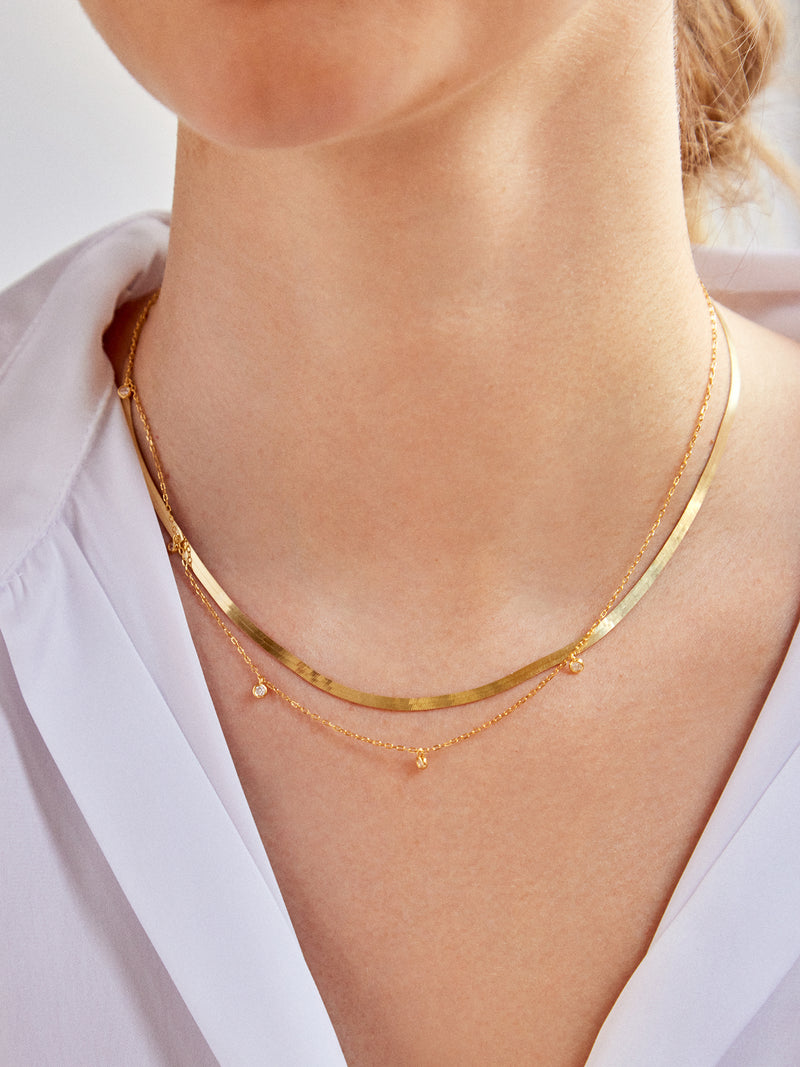 BaubleBar Mini Gia Necklace - 14K Gold Plated Sterling Silver - 14K Gold Plated Sterling Silver or Sterling Silver