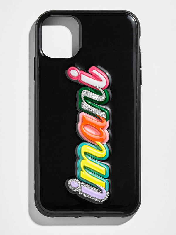 Color Me Happy Custom iPhone Case - Black/Multi