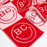 All Smiles Custom Blanket - Pink/Red