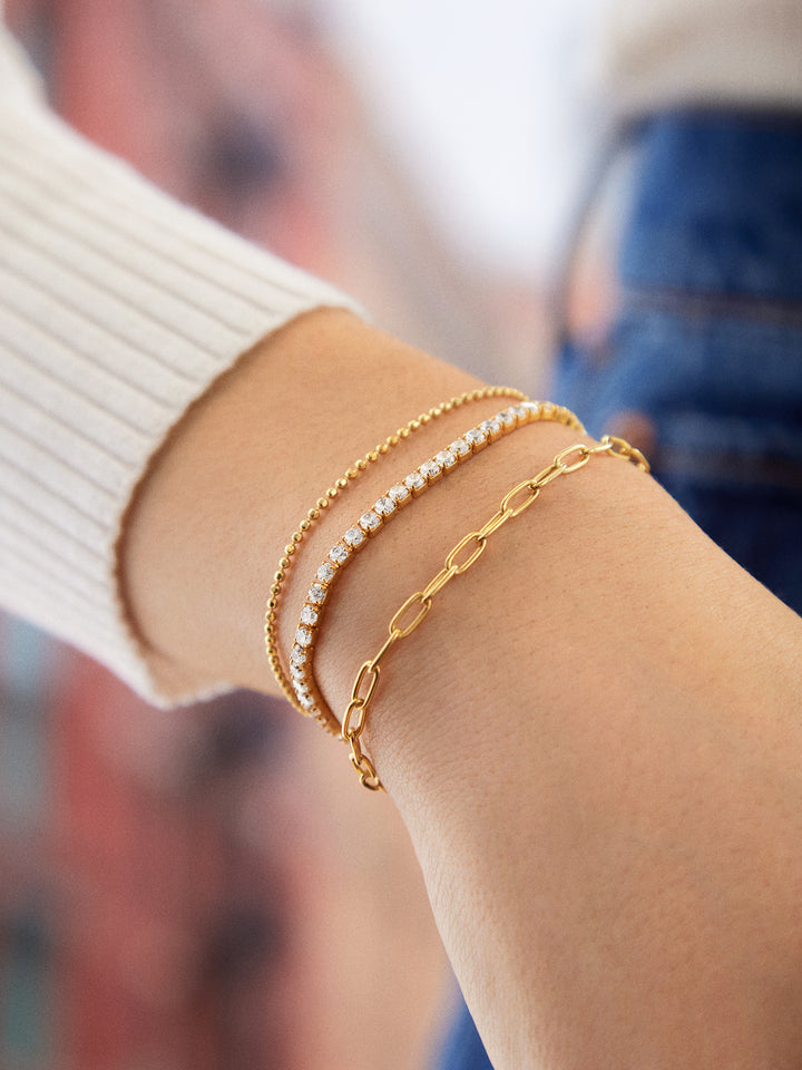 Bennett 18K Gold Tennis Bracelet