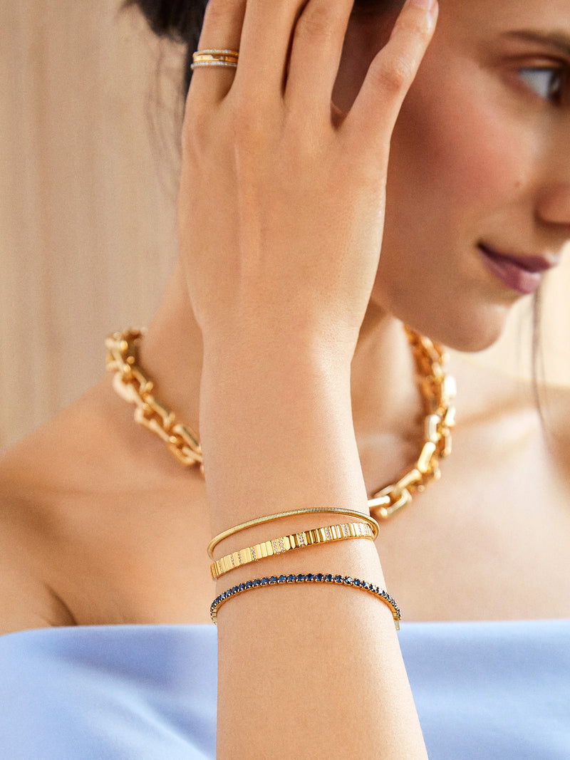 BaubleBar Bennett 18K Gold Tennis Bracelet - Sapphire - Get an extra 20% off sale styles. Discount applied in cart 