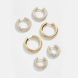 Lucy Earring Set - Gold/Pavé
