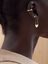 BaubleBar Mickey Mouse Disney 18K Gold Sterling Silver Safety Pin Earrings - Gold - 
    Disney earrings
  
