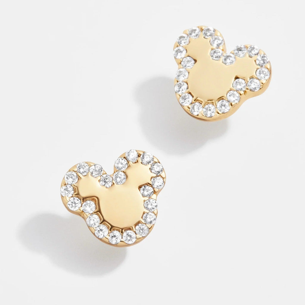 Disney 18K Sterling Silver & Cubic Zirconia Studs Gold Pavé