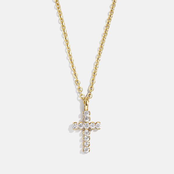 Agape 18K Gold Necklace - Gold/Pavé – Ends Sunday: Enjoy 25