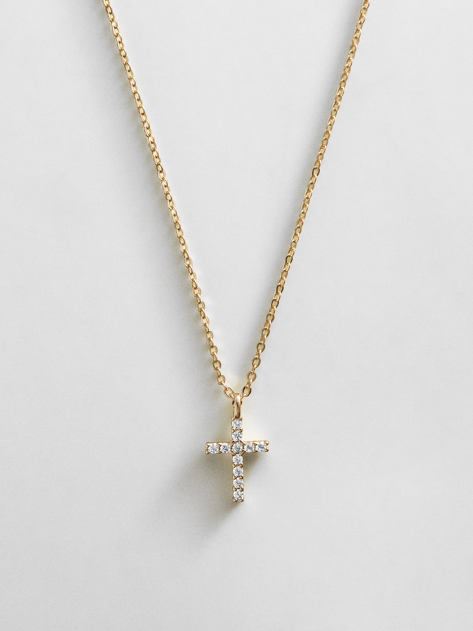 Agape 14K Gold Necklace - Gold/Pavé