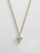 Agape 14K Gold Necklace - Gold/Pavé
