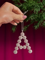 BaubleBar Merry Monogram Ornament - Silver/Pavé - 
    Christmas ornament


  
